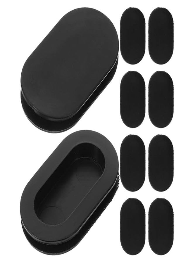 OUNONA 10-Pack Oval Silicone Piggy Bank Plugs Replacement Caps for Children S Coin Saving Jars Bottom Closure 1.77 X 0.98 Inches Black - Image 1